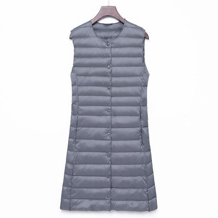 Calandra long quilted a line gilet – image 12