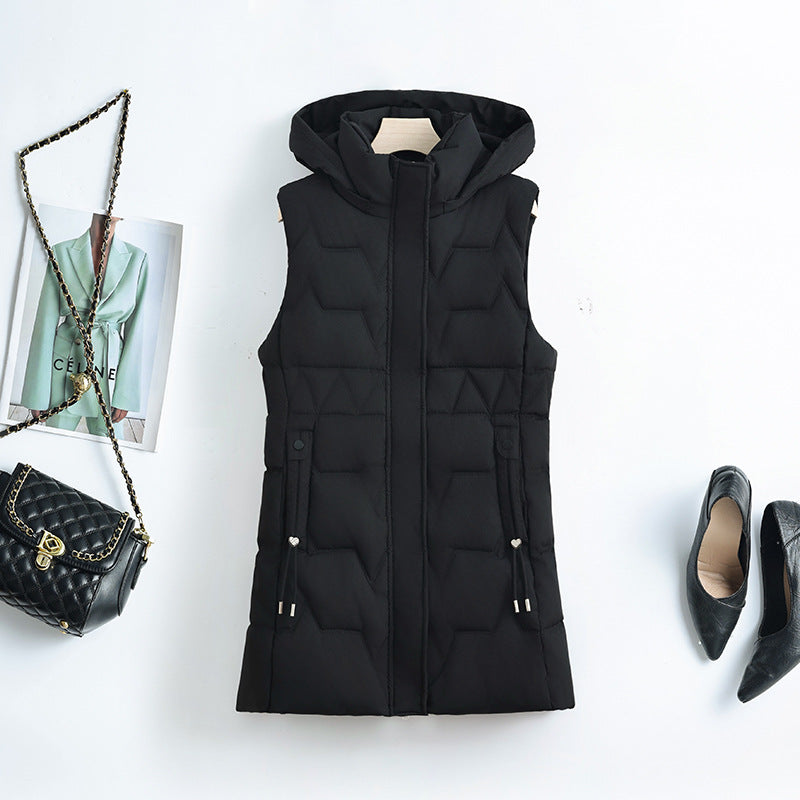 Cecily longline gilet in red