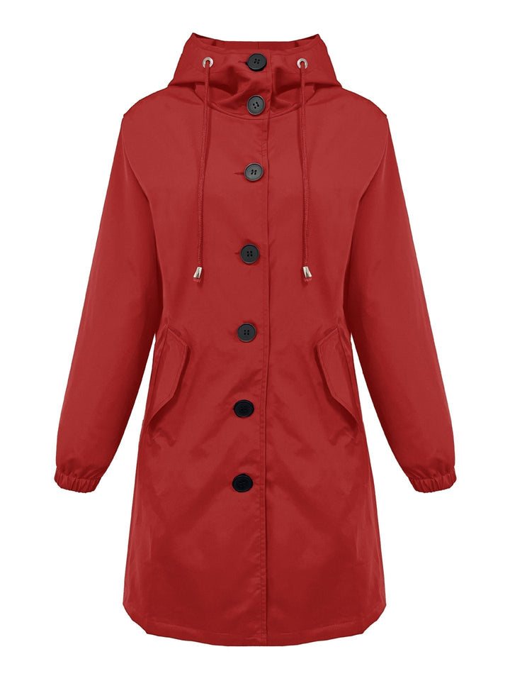 Keira Elegant Lightweight Hooded Rain Parka - image 7