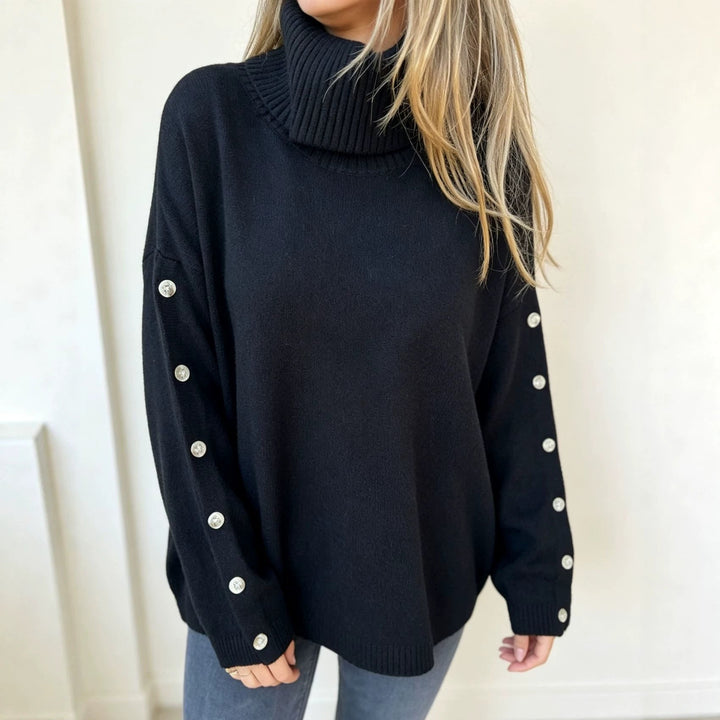 Mara roll neck jumper in grey