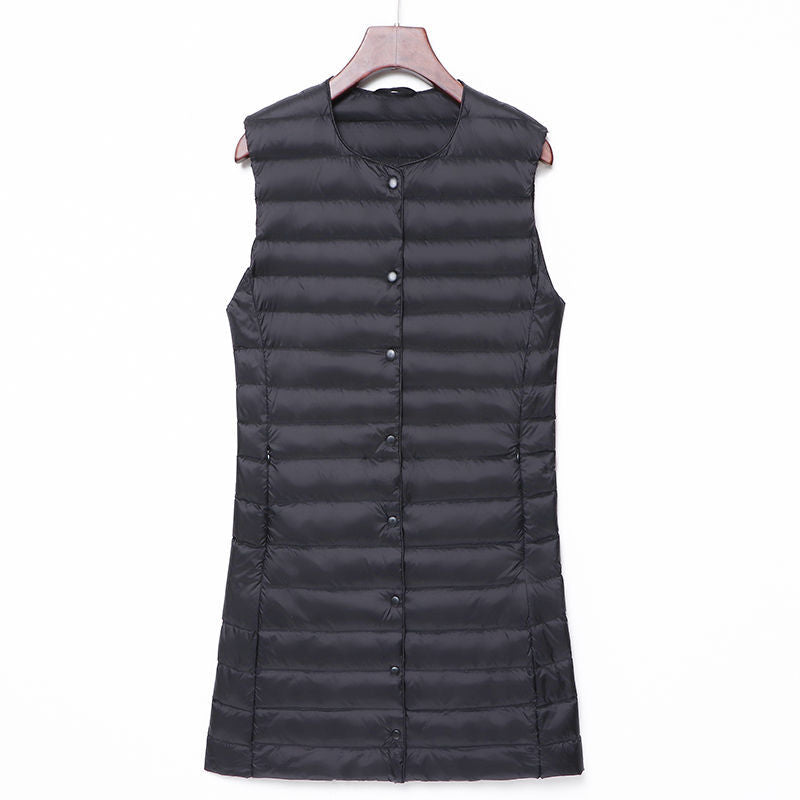 Calandra long quilted a line gilet – image 7