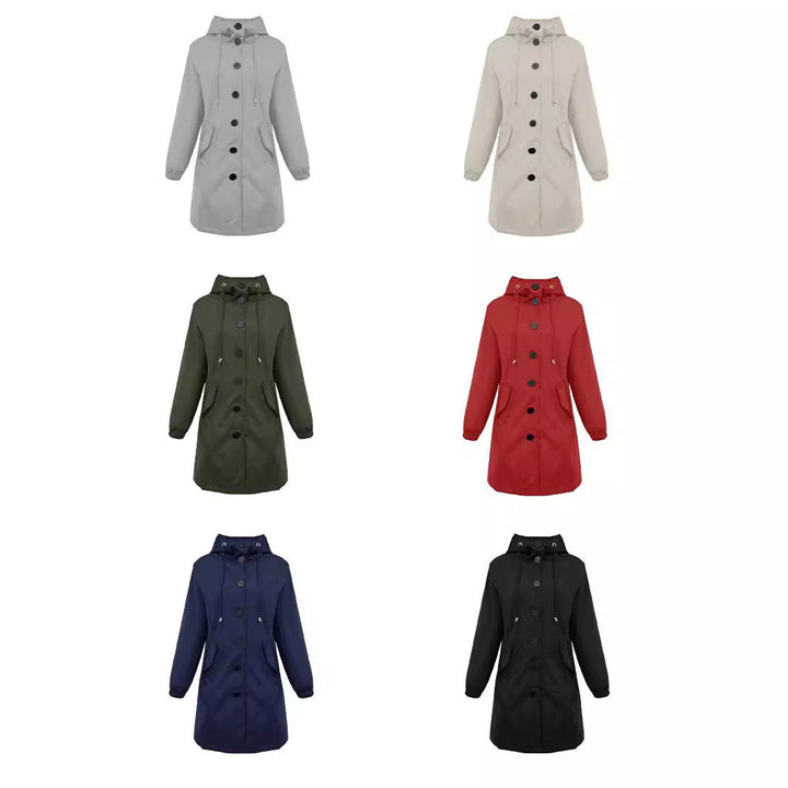 Keira Elegant Lightweight Hooded Rain Parka