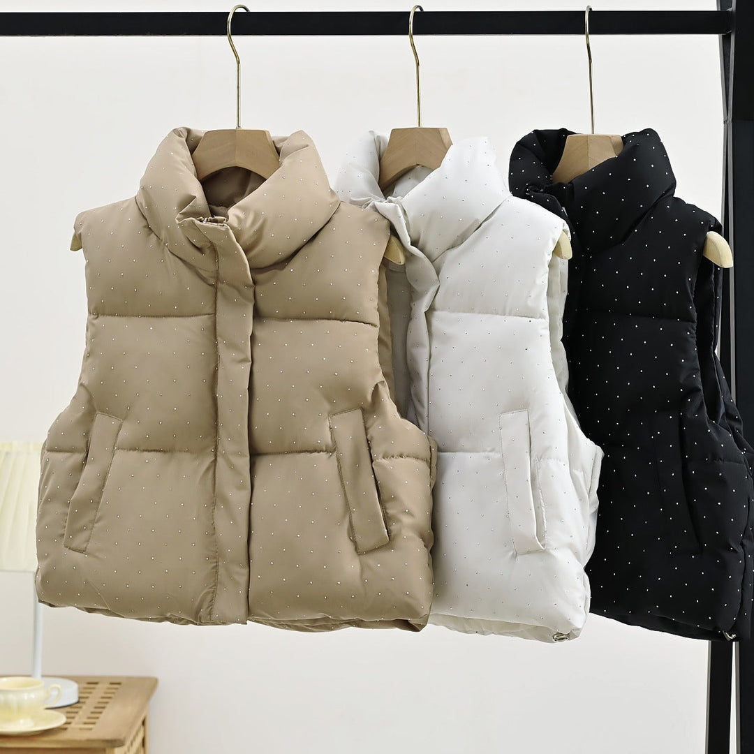 Ariadne stand collar padded gilet – image 3