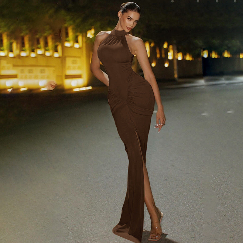 Melisande draped bodycon maxi dress – image 6