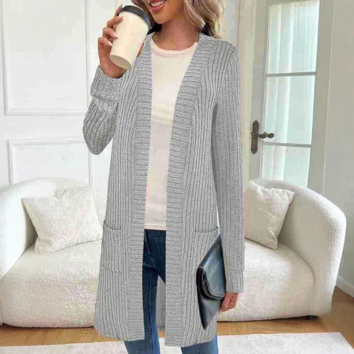 Marnie longline knit cardigan in black