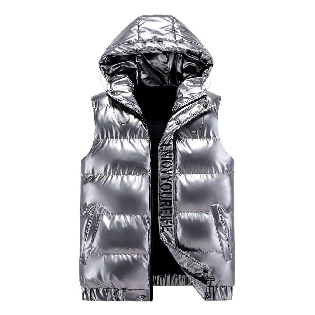 Magnolia Elegant High Shine Hooded Quilted Gilet - image 6