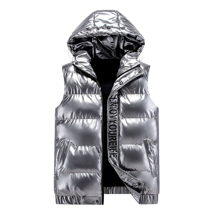 Magnolia Elegant High Shine Hooded Quilted Gilet - image 6