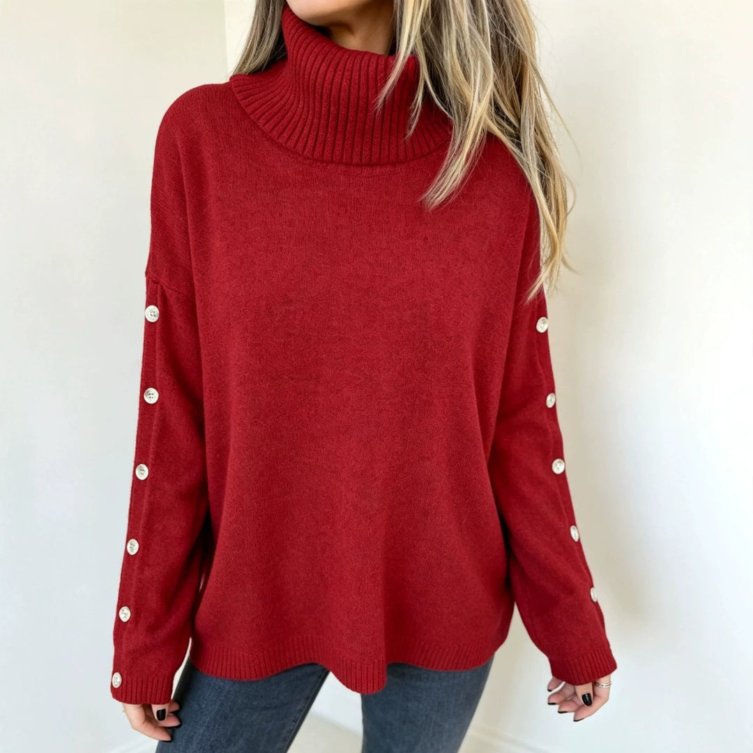 Mara roll neck jumper in black
