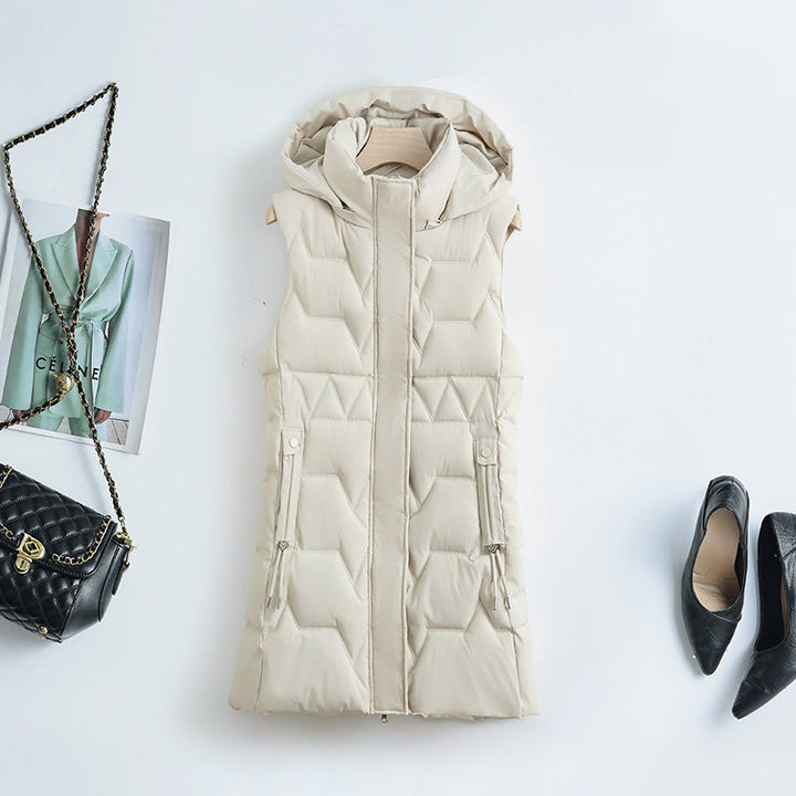 Cecily longline gilet in black