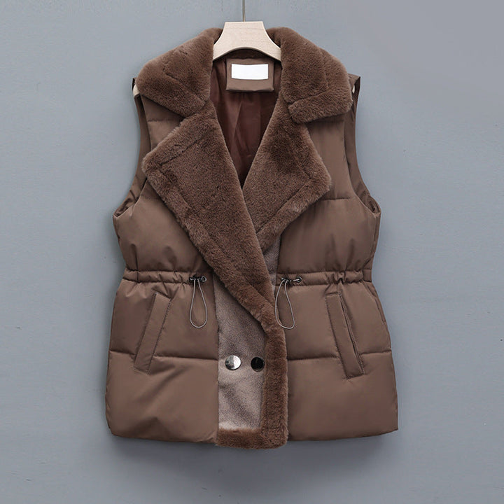 Adelaide quilted gilet in black