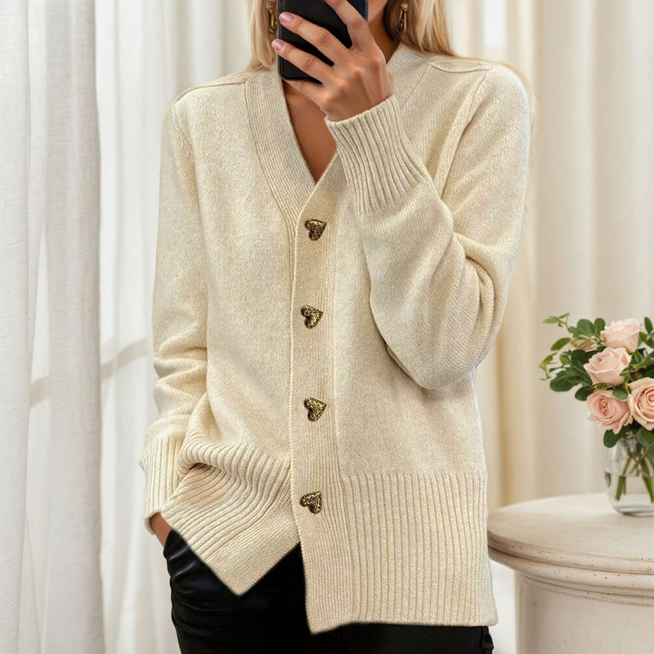 Lotte heart button knit cardigan – image 8
