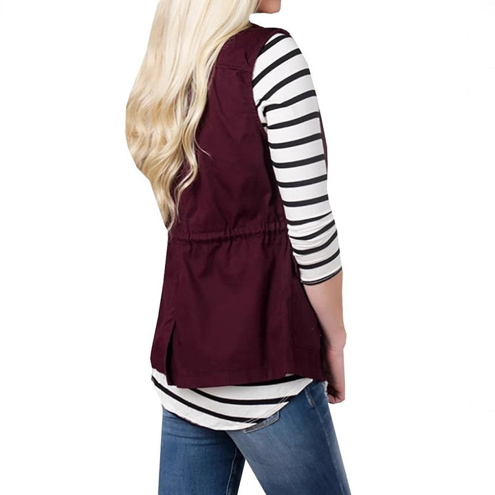 Isolde Elegant Hooded Utility Gilet with Pockets - image 3