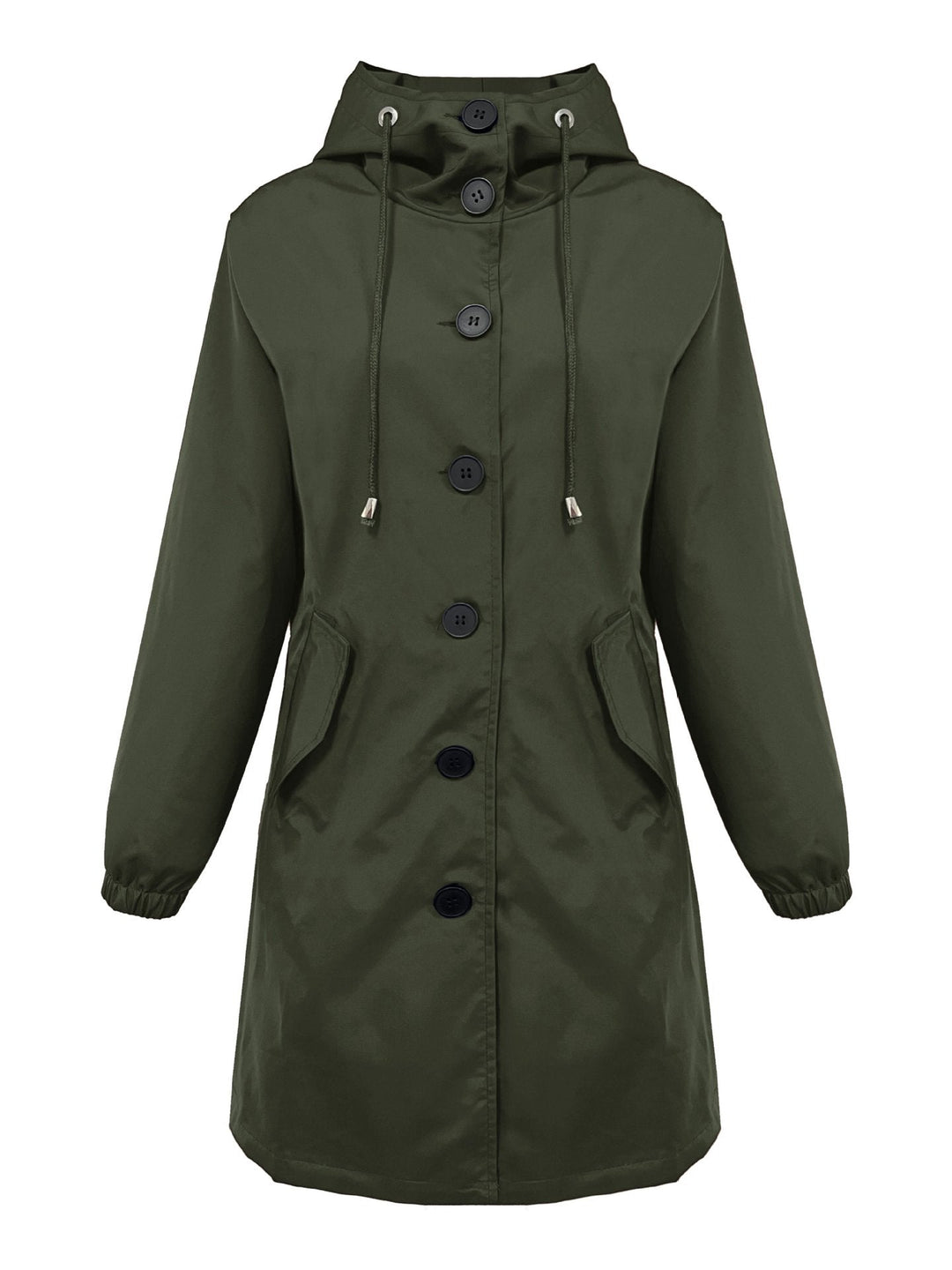 Keira Elegant Lightweight Hooded Rain Parka - image 9