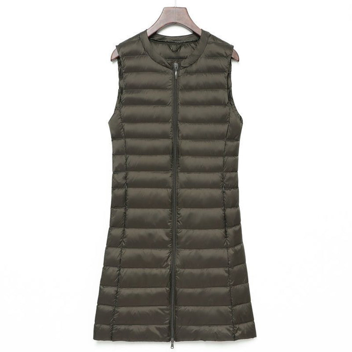 Calandra long quilted a line gilet – image 14