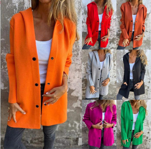 Marieke mid length hooded coat