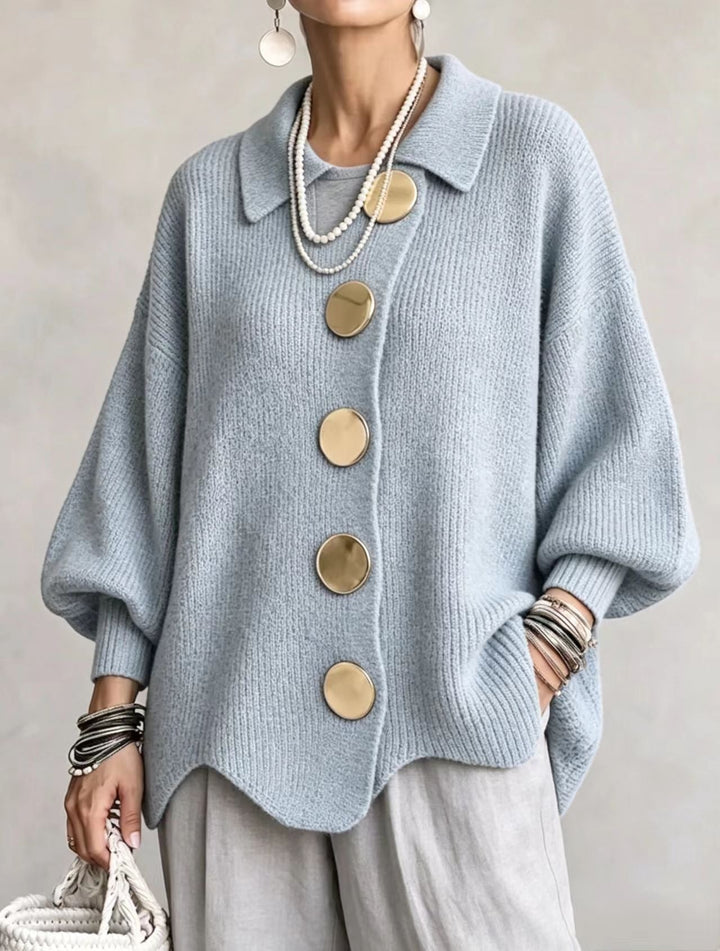 Alva knit vest with oversized collar – image 10