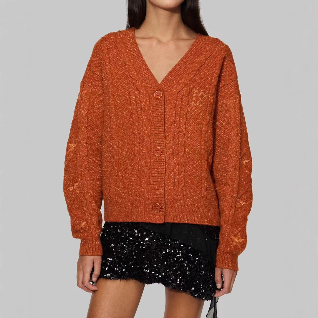 Ebba chunky cable knit cardigan – image 2