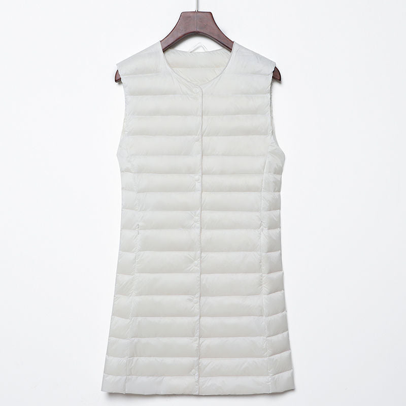 Calandra long quilted a line gilet – image 18
