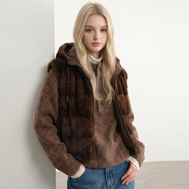 Eluned faux fur hooded padded gilet