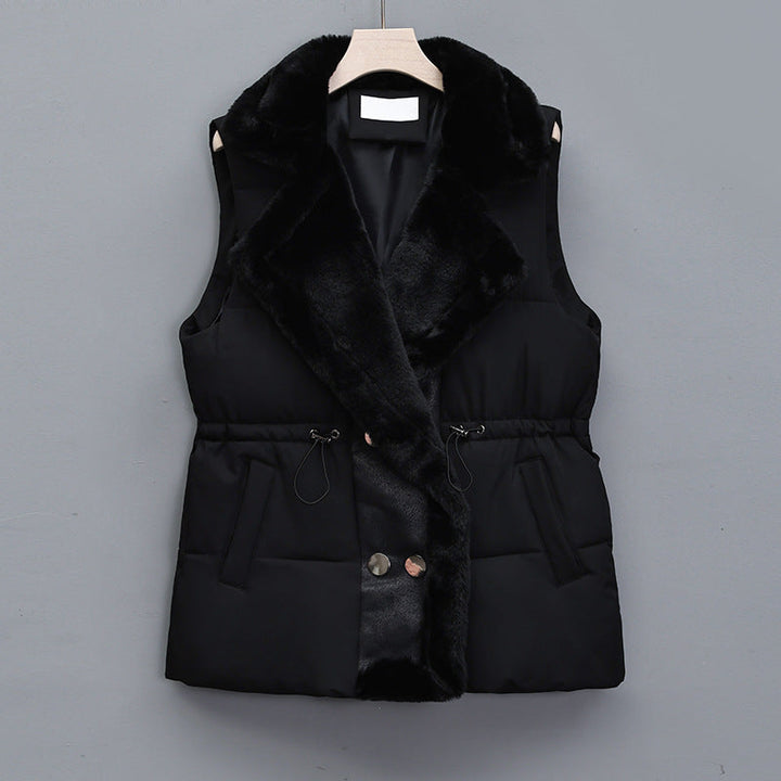 Adelaide quilted gilet in off white
