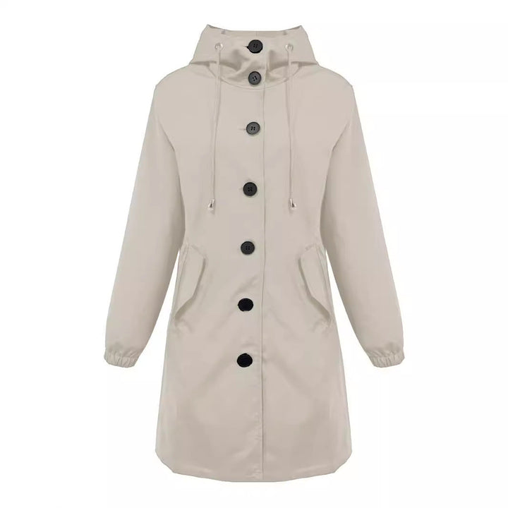 Keira Elegant Lightweight Hooded Rain Parka - image 4