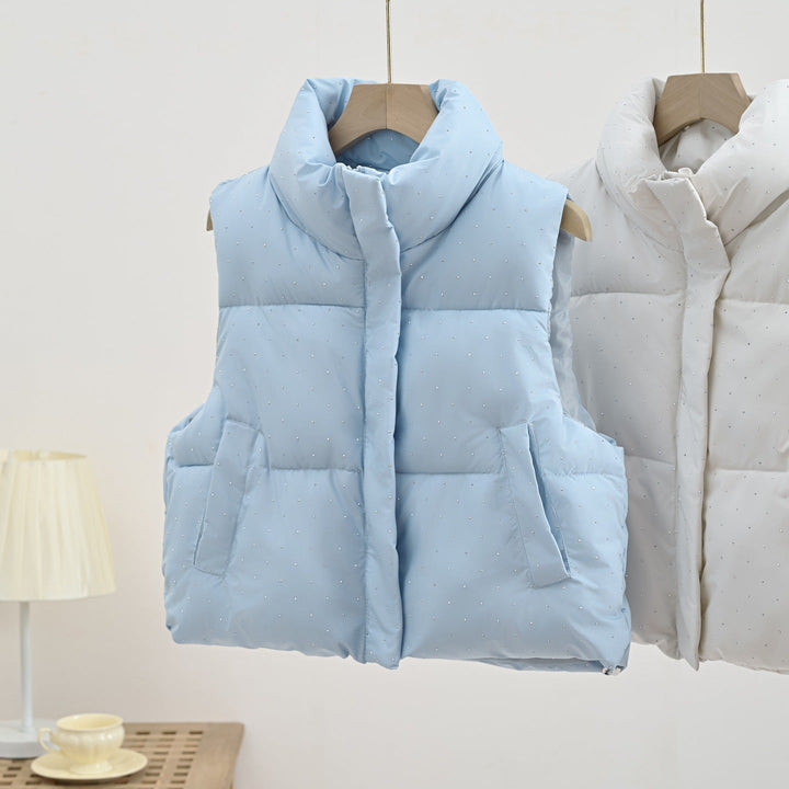 Ariadne stand collar padded gilet – image 9
