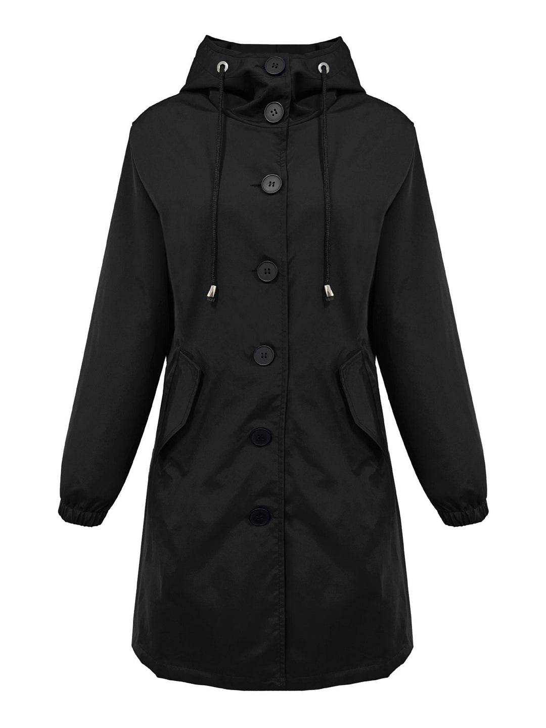 Keira Elegant Lightweight Hooded Rain Parka - image 6