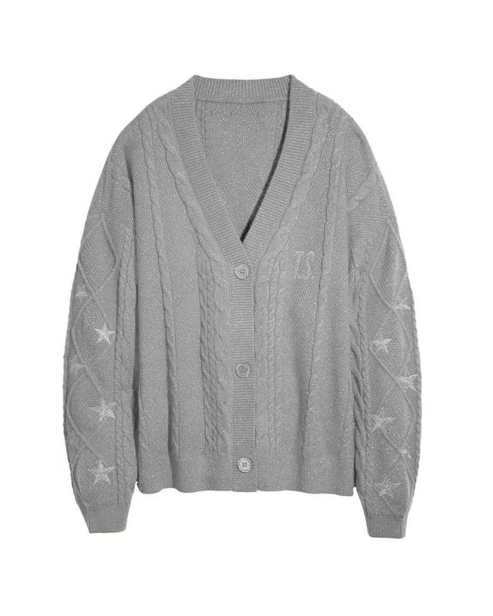 Ebba chunky cable knit cardigan – image 8