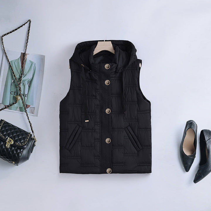 Halle quilted gilet in Milan brown
