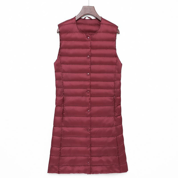 Calandra long quilted a line gilet – image 8