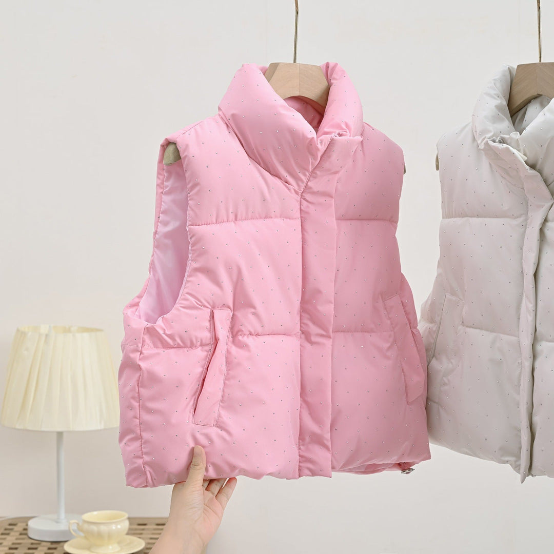 Ariadne stand collar padded gilet – image 11