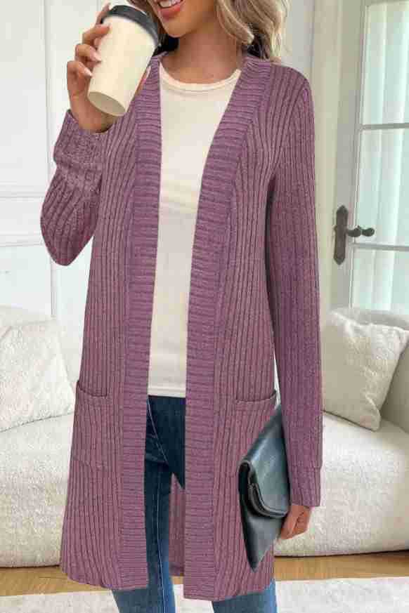 Marnie longline knit cardigan, full length