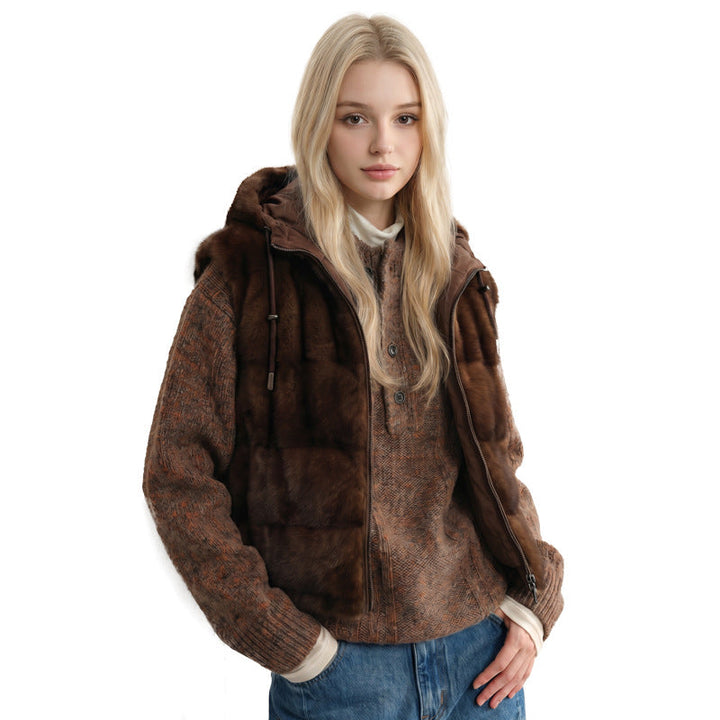 Eluned faux fur hooded padded gilet – image 5
