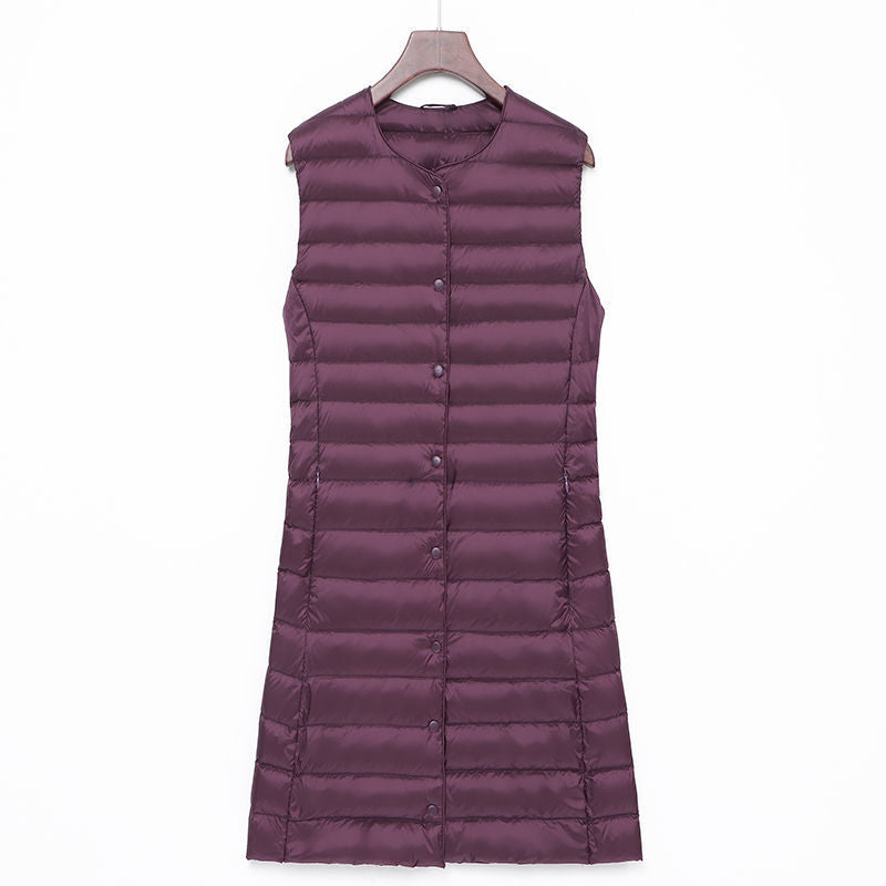 Calandra long quilted a line gilet – image 13