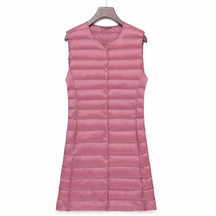 Calandra long quilted a line gilet – image 10