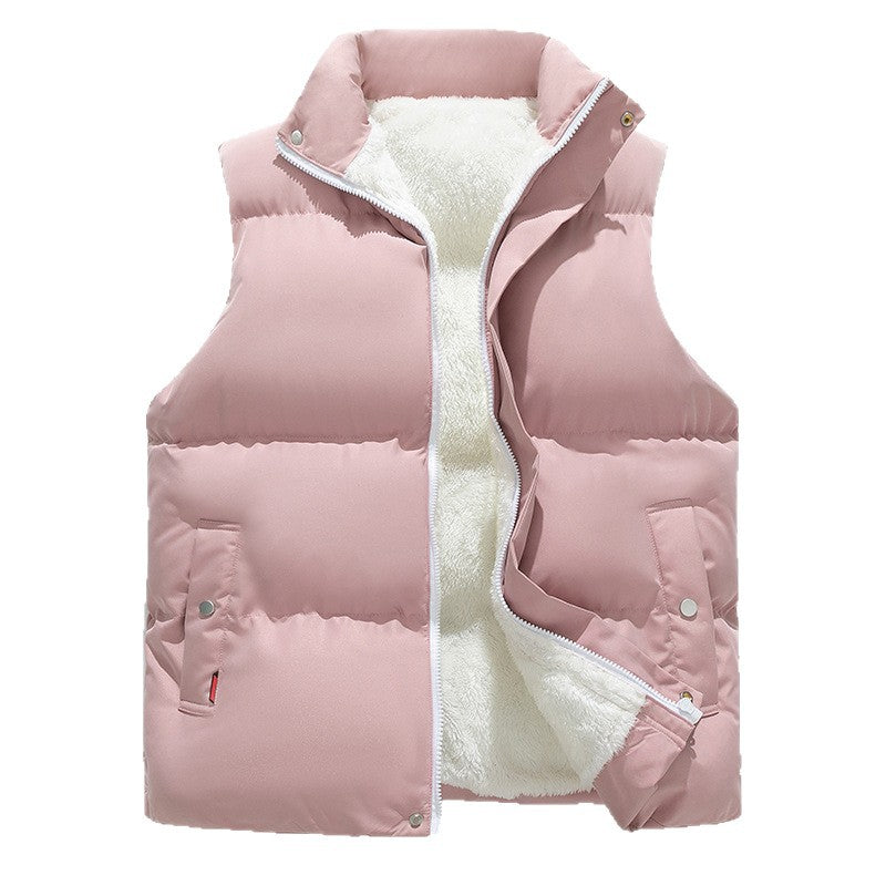 Ludmila teddy lined high collar padded gilet – image 5