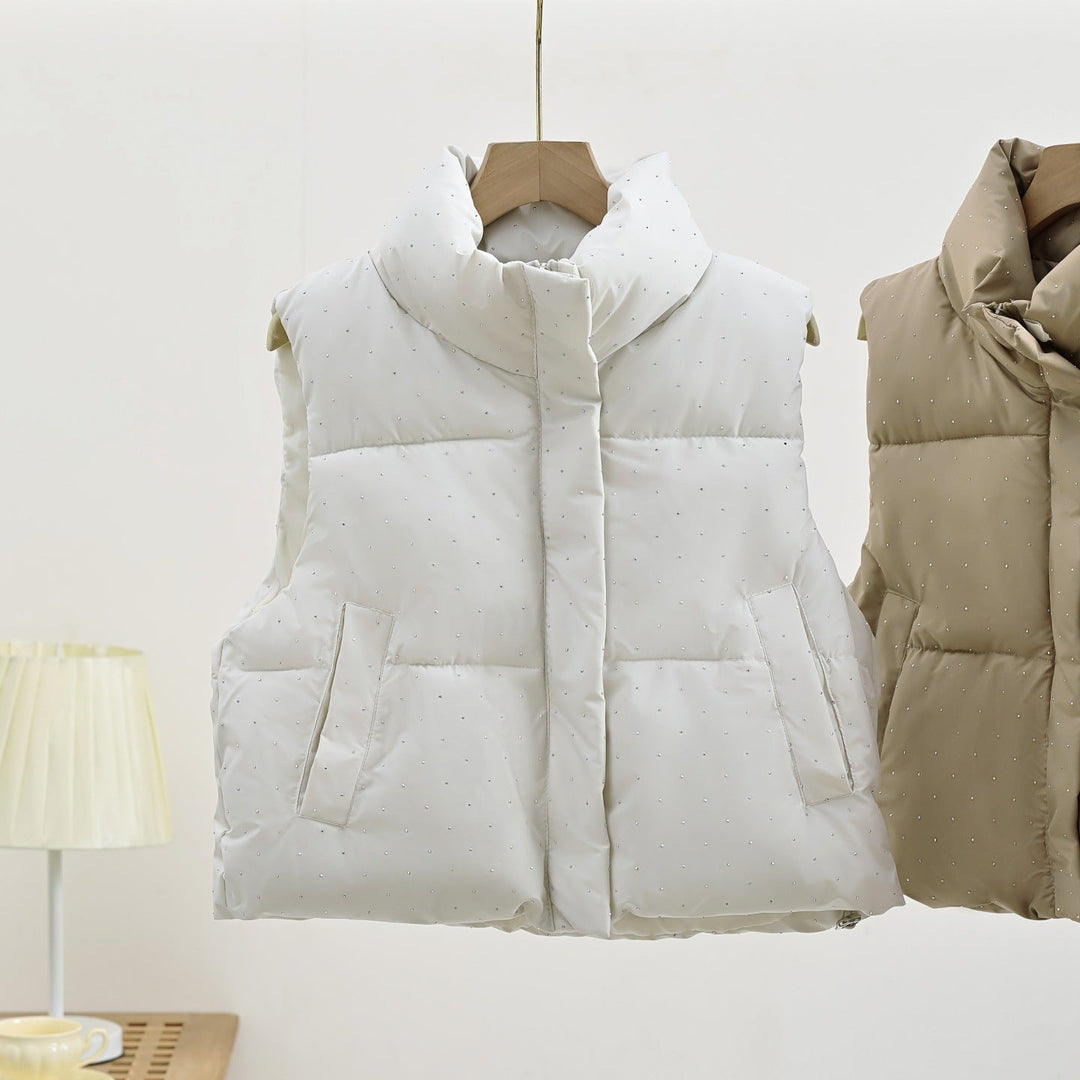 Ariadne stand collar padded gilet – image 10