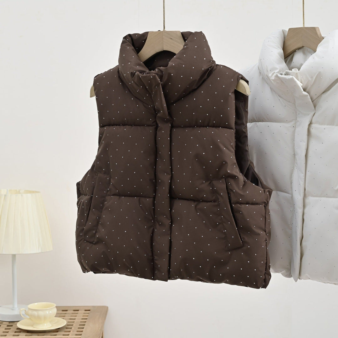 Ariadne stand collar padded gilet – image 8