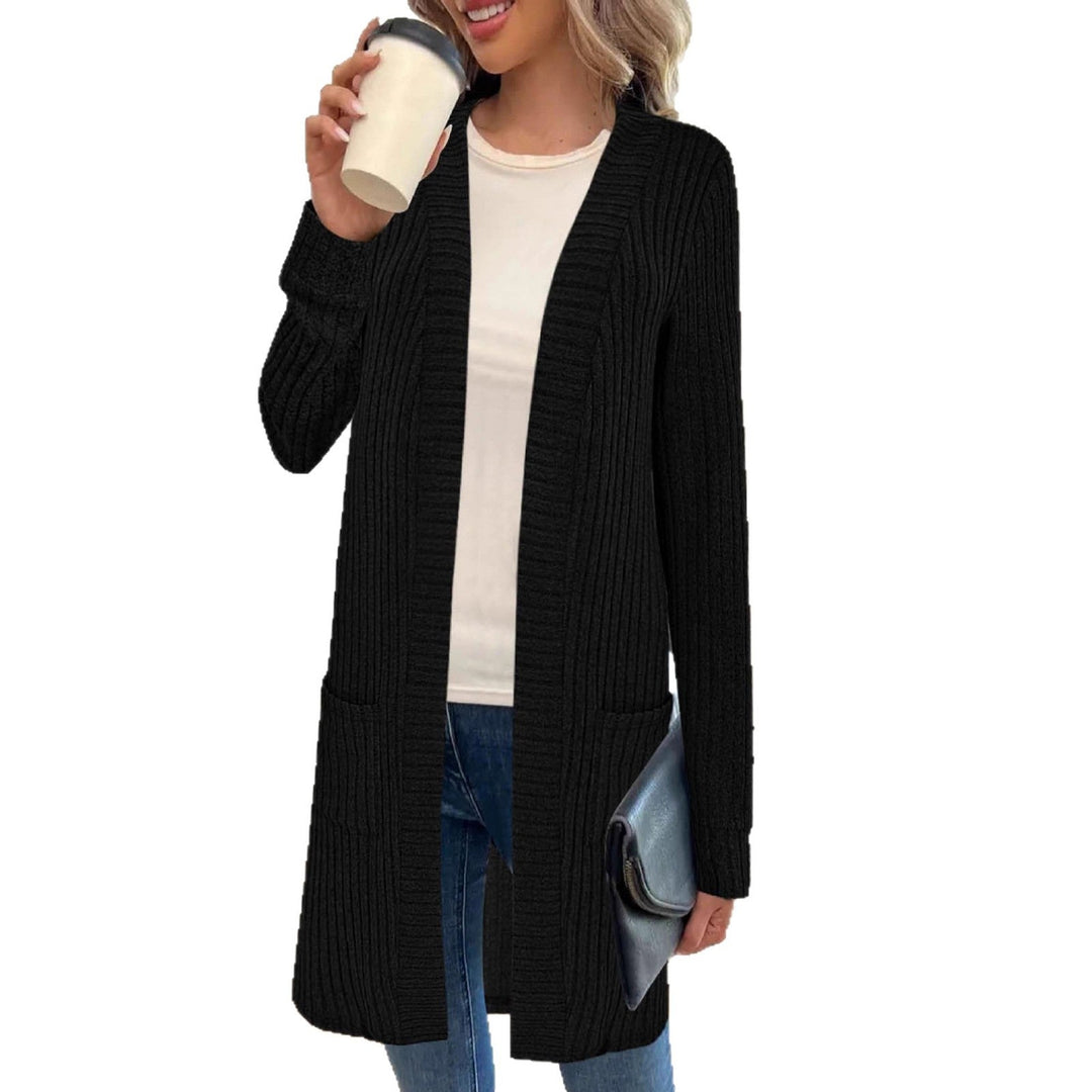 Marnie longline knit cardigan, pocket detail