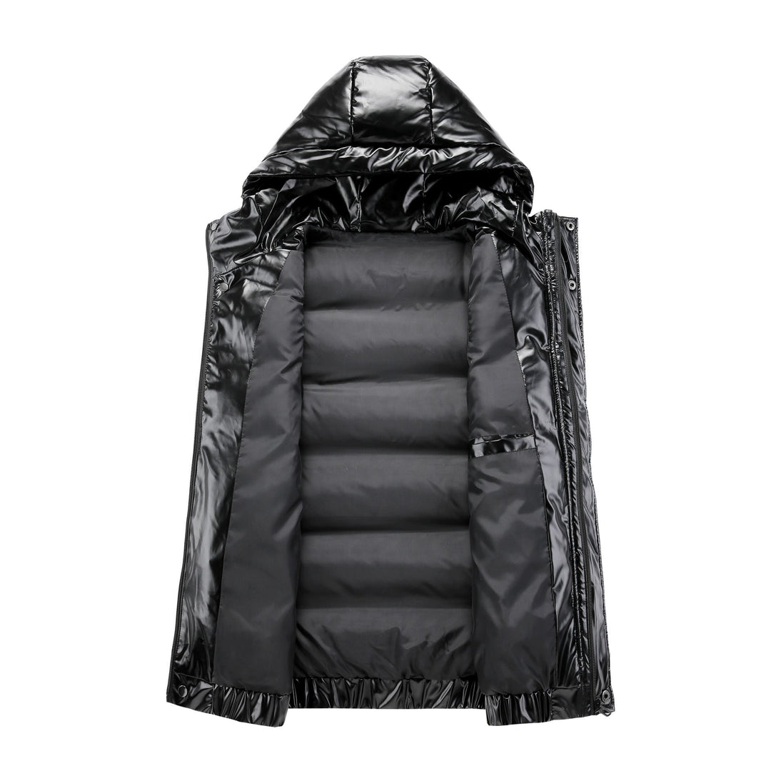 Magnolia Elegant High Shine Hooded Quilted Gilet - image 5