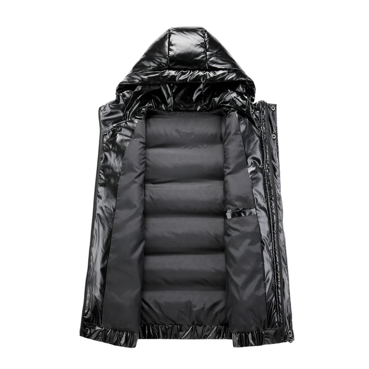 Magnolia Elegant High Shine Hooded Quilted Gilet - image 5