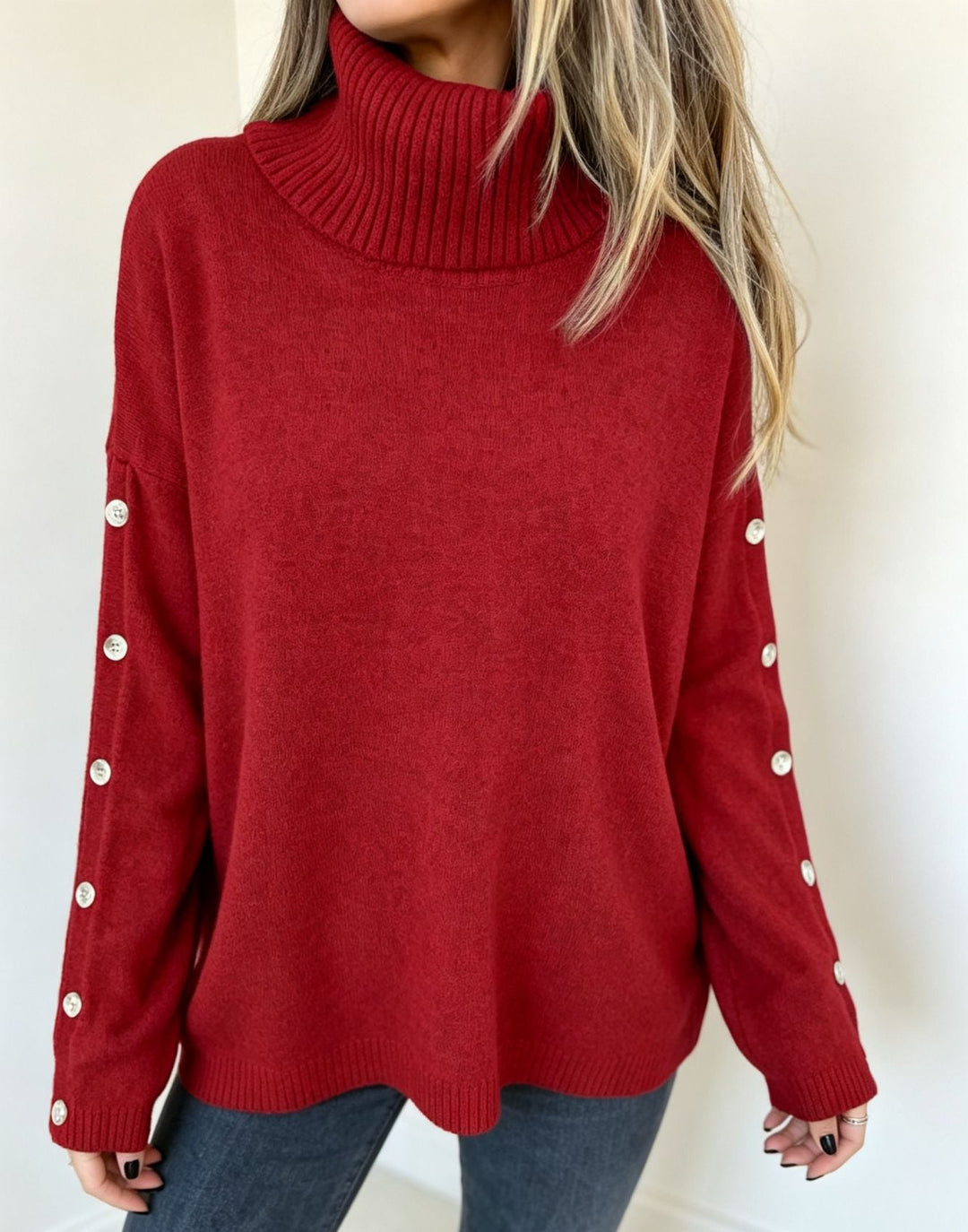 Mara roll neck jumper, oversized fit