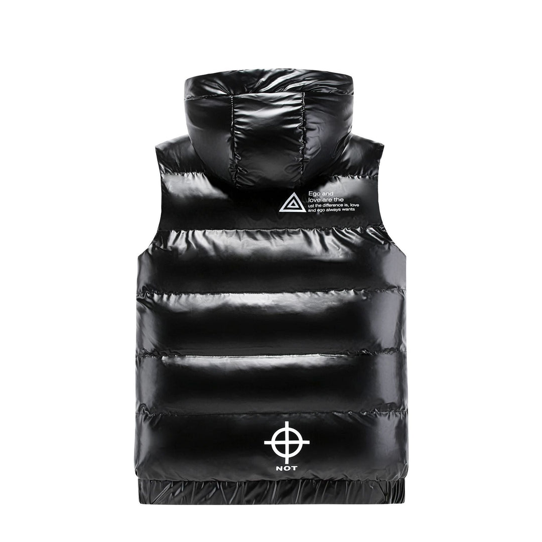 Magnolia Elegant High Shine Hooded Quilted Gilet - image 3