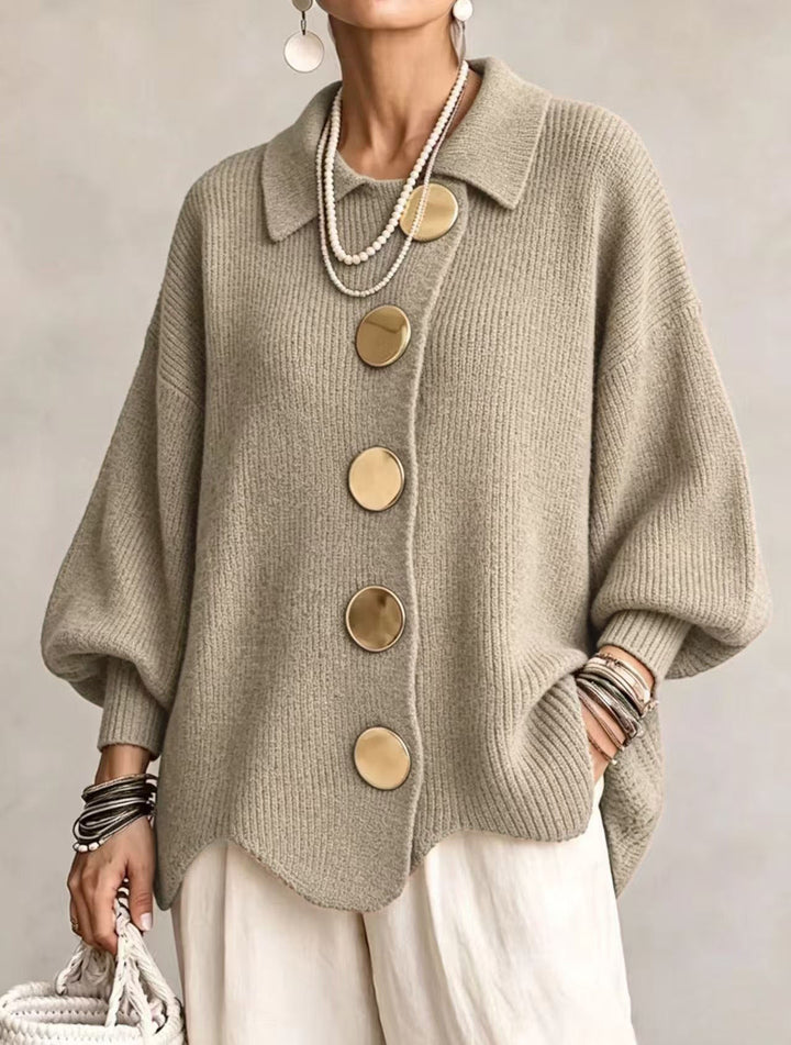 Alva knit vest with oversized collar – image 11