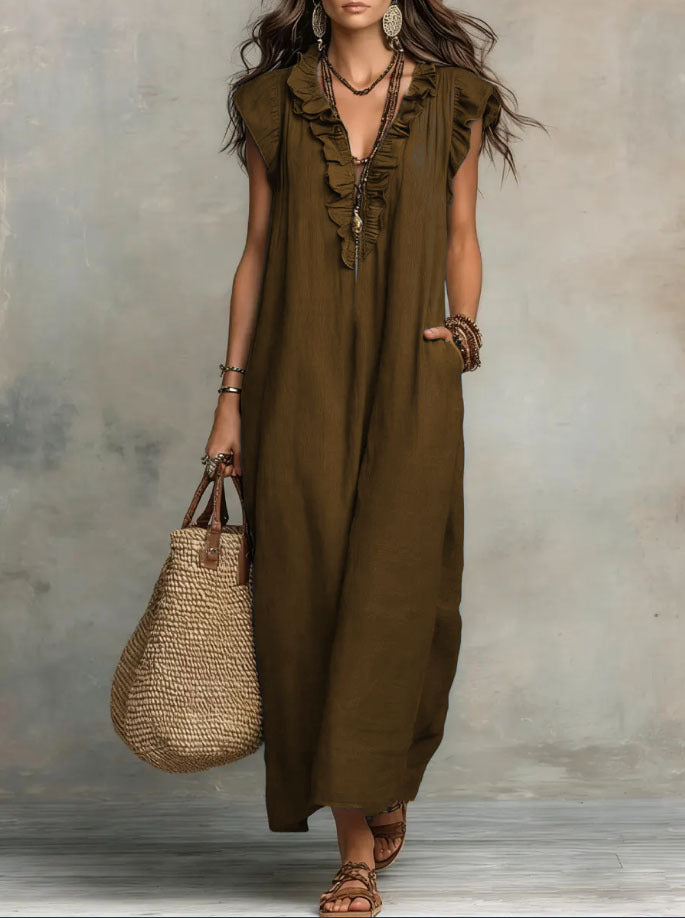 Elodie flowing bohemian dress – image 12