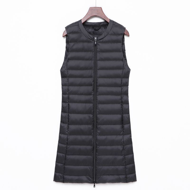 Calandra long quilted a line gilet – image 2