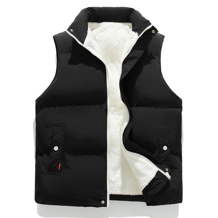 Ludmila teddy lined high collar padded gilet – image 2