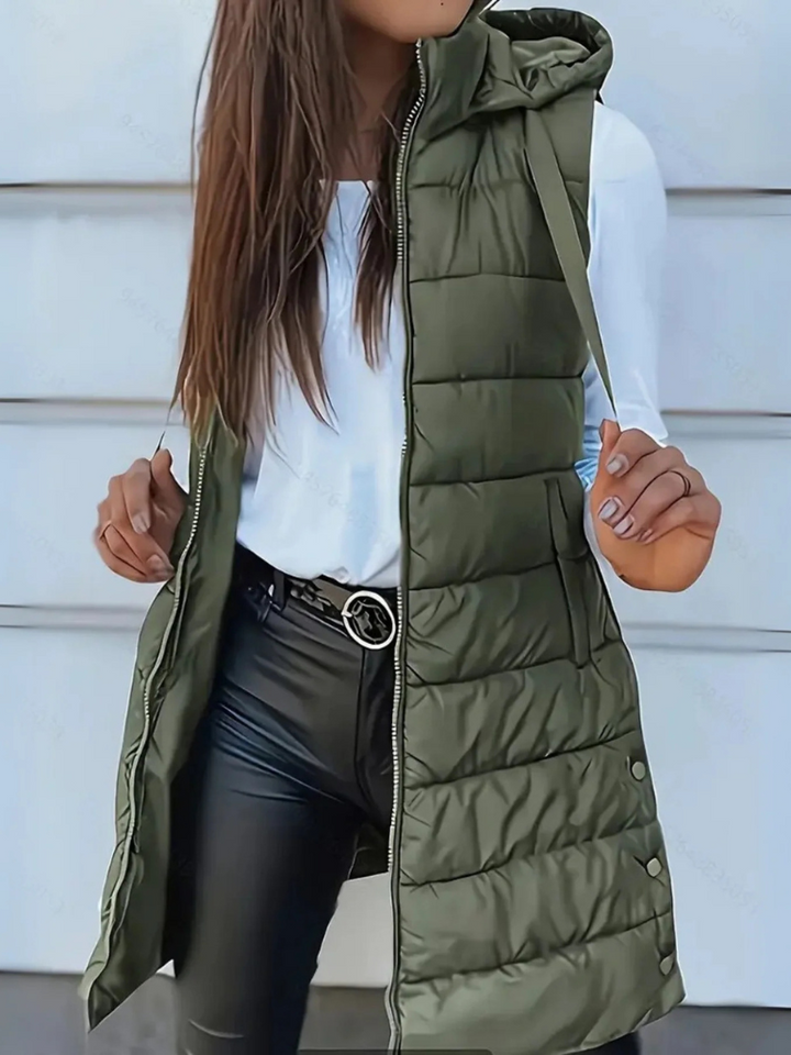 Alethea lightweight hooded padded gilet – image 4