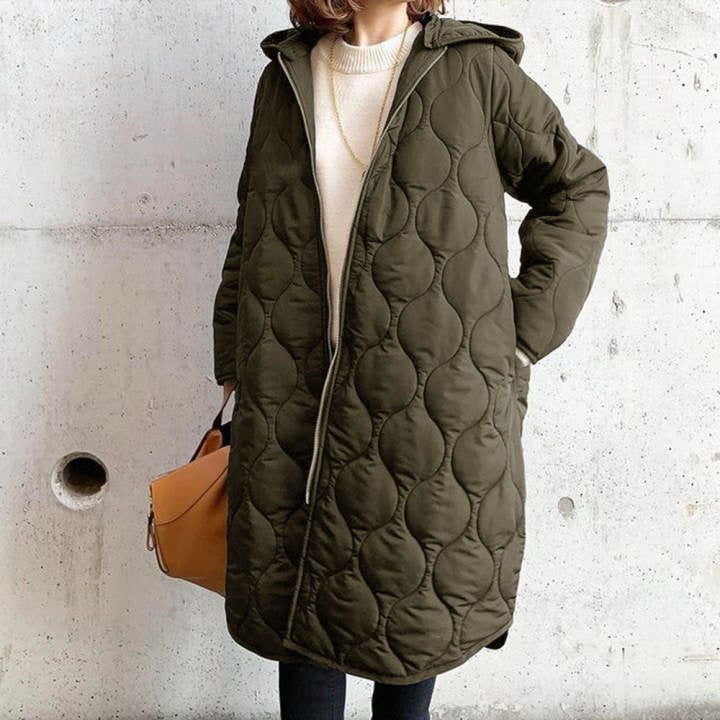 Sigrid oversized hooded quilted coat – image 3