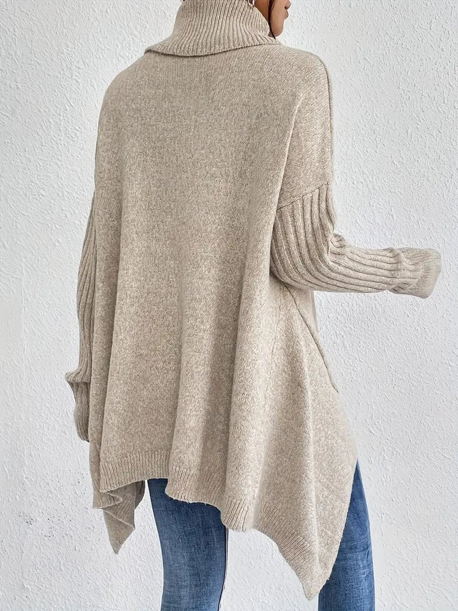 Annabel Elegant Oversized Turtleneck Jumper with Side Slits - image 4